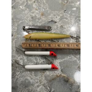 Vtg Rebel Minnow Floater Clown Jerkbait Fishing Lure Seastriker Got-cha LOT